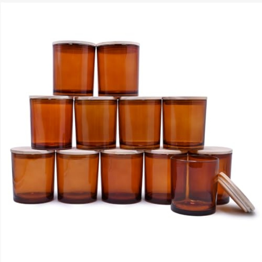 Candle Making Jars With Lids - 14 OZ Thick Candle Jars for