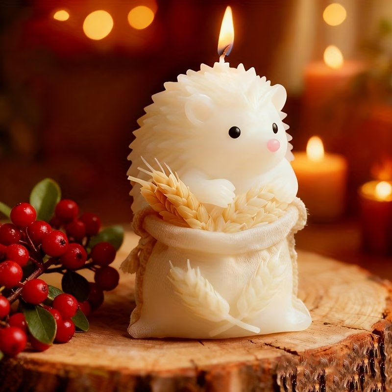 Candle Making Temperature - A cute hedgehog-shaped candle mold, resistant
