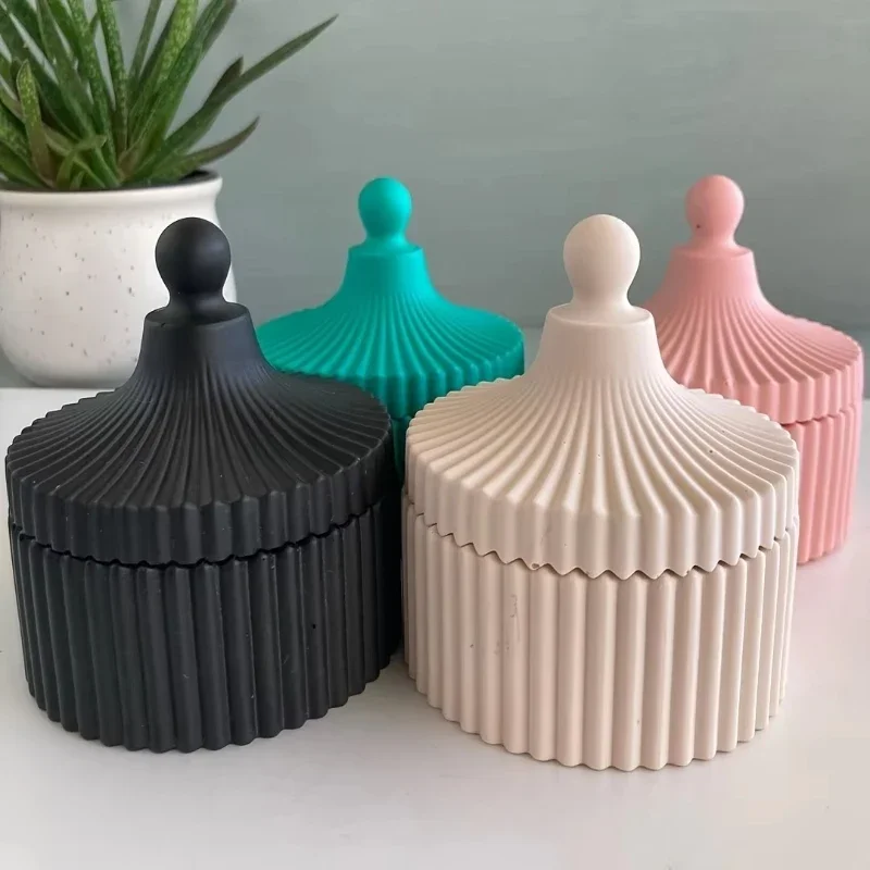 Candle Making Jars With Lids - 1 Set Silicone Candle Jar Mold