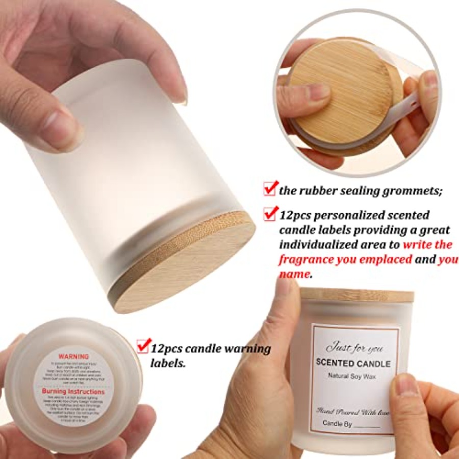 12 Pack 12 OZ Glass Candle Jar - Candle Making Jars With Lids recension och pris