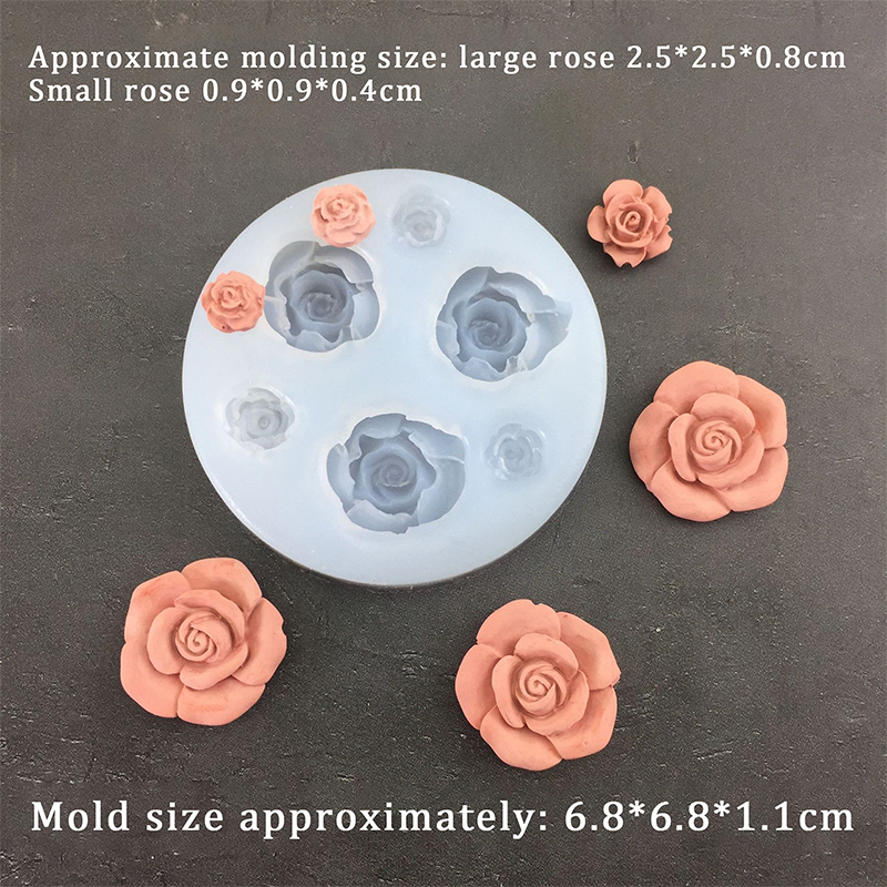 3D Rose Flower Shape Leaf Sili - Candle Making Accessories recension och pris