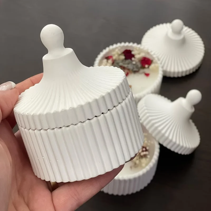 2026 Latest Models 2Pcs Silico - Candle Making Jars With Lids recension och pris