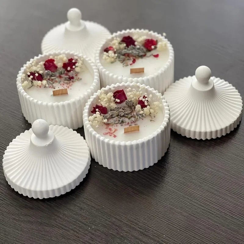 2026 Latest Models 2Pcs Silico - Candle Making Jars With Lids recension och pris