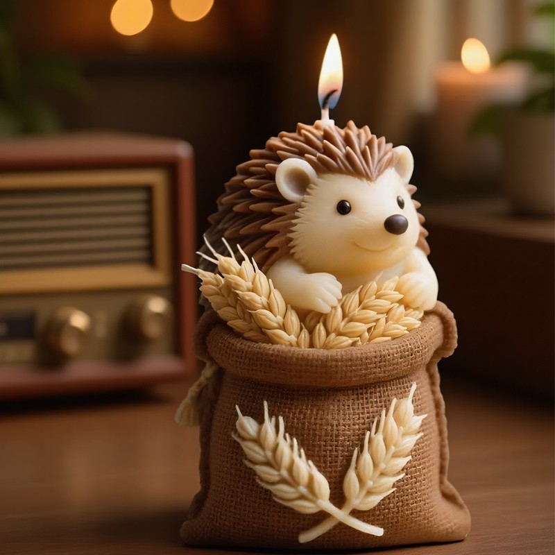 A Cute hedgehog-shaped Candle  - Candle Making Temperature recension och pris