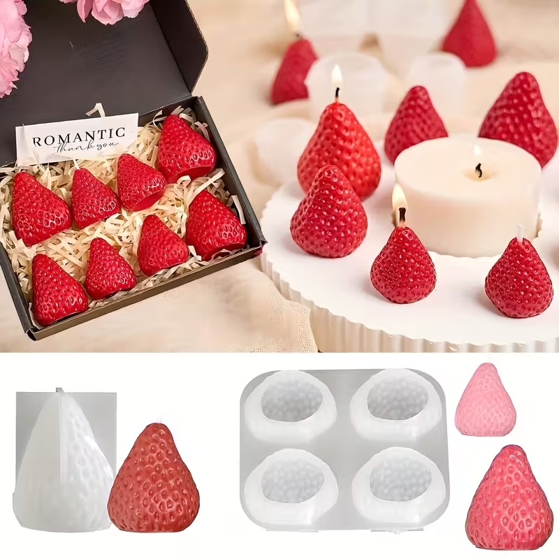 Strawberry Silicone Candle Mol - Candle Making Class recension och pris