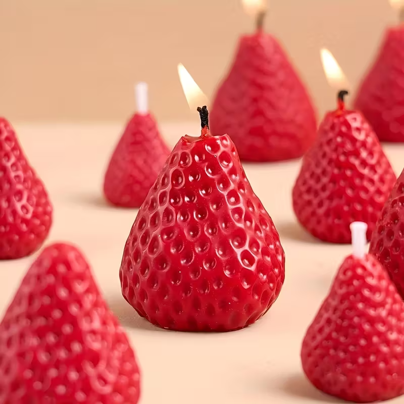 Strawberry Silicone Candle Mol - Candle Making Class recension och pris