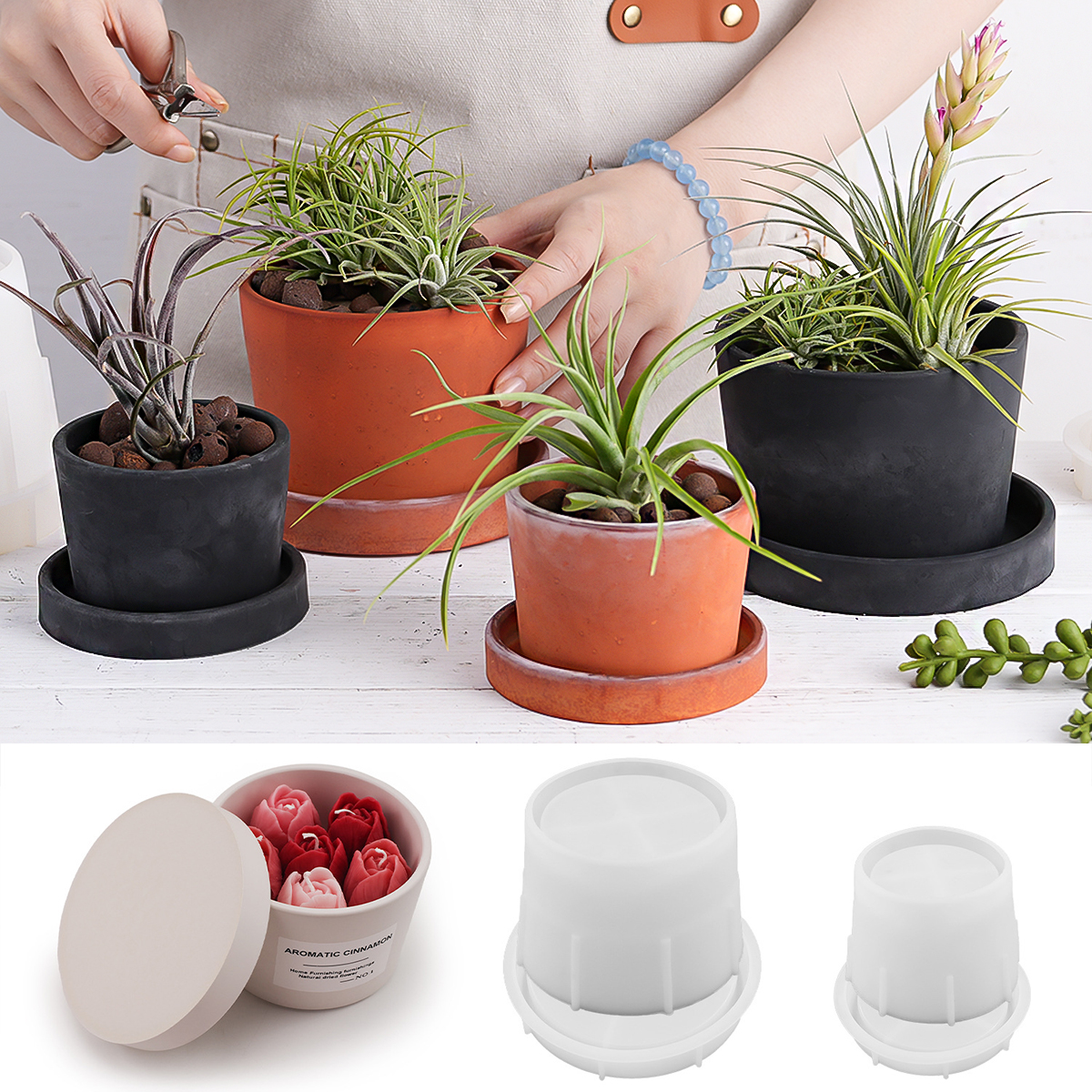 Round Candle Jar Silicone Mold - Candle Making Jars With Lids recension och pris