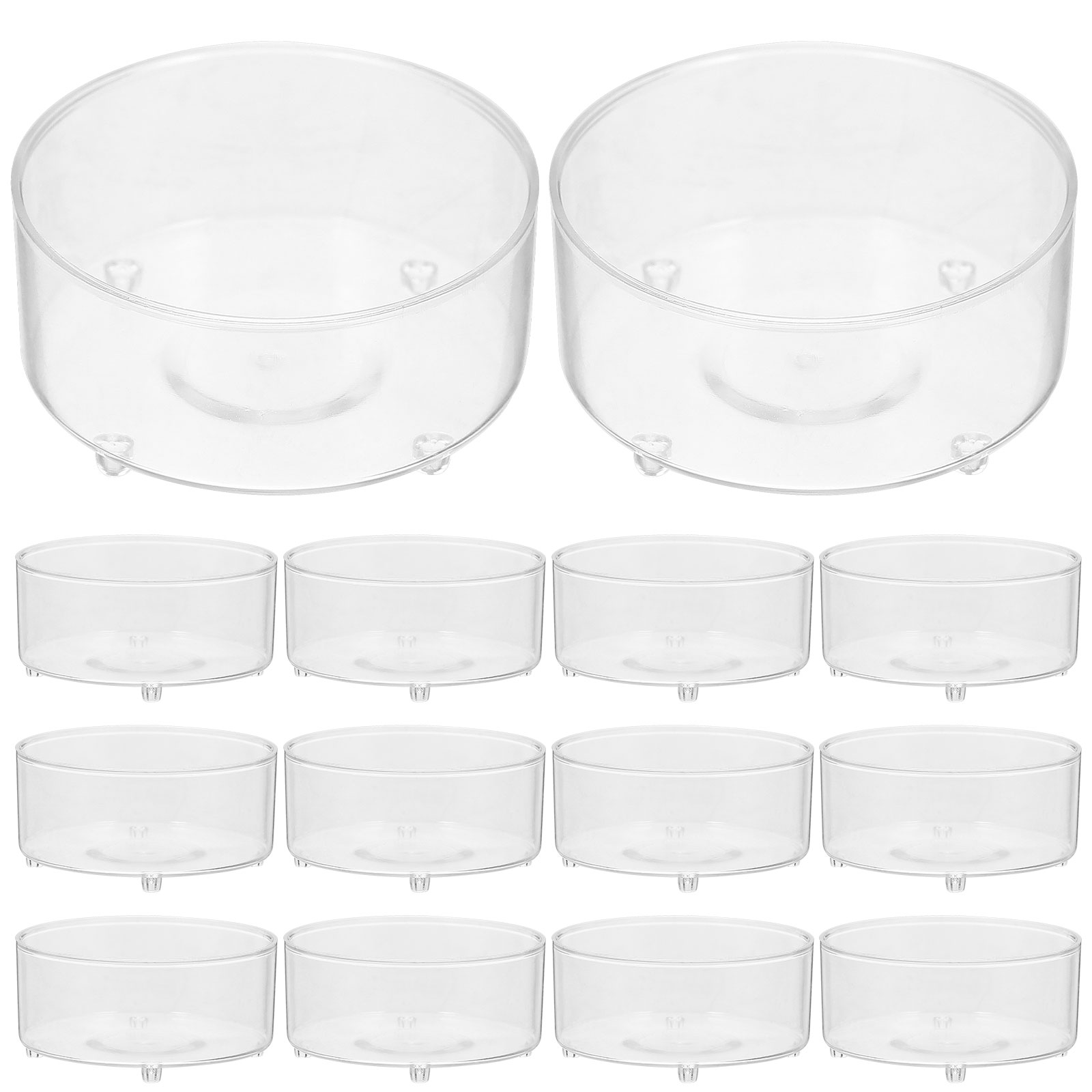 100pcs Plastic Holder Clear Cu - Candle Making Jars With Lids recension och pris