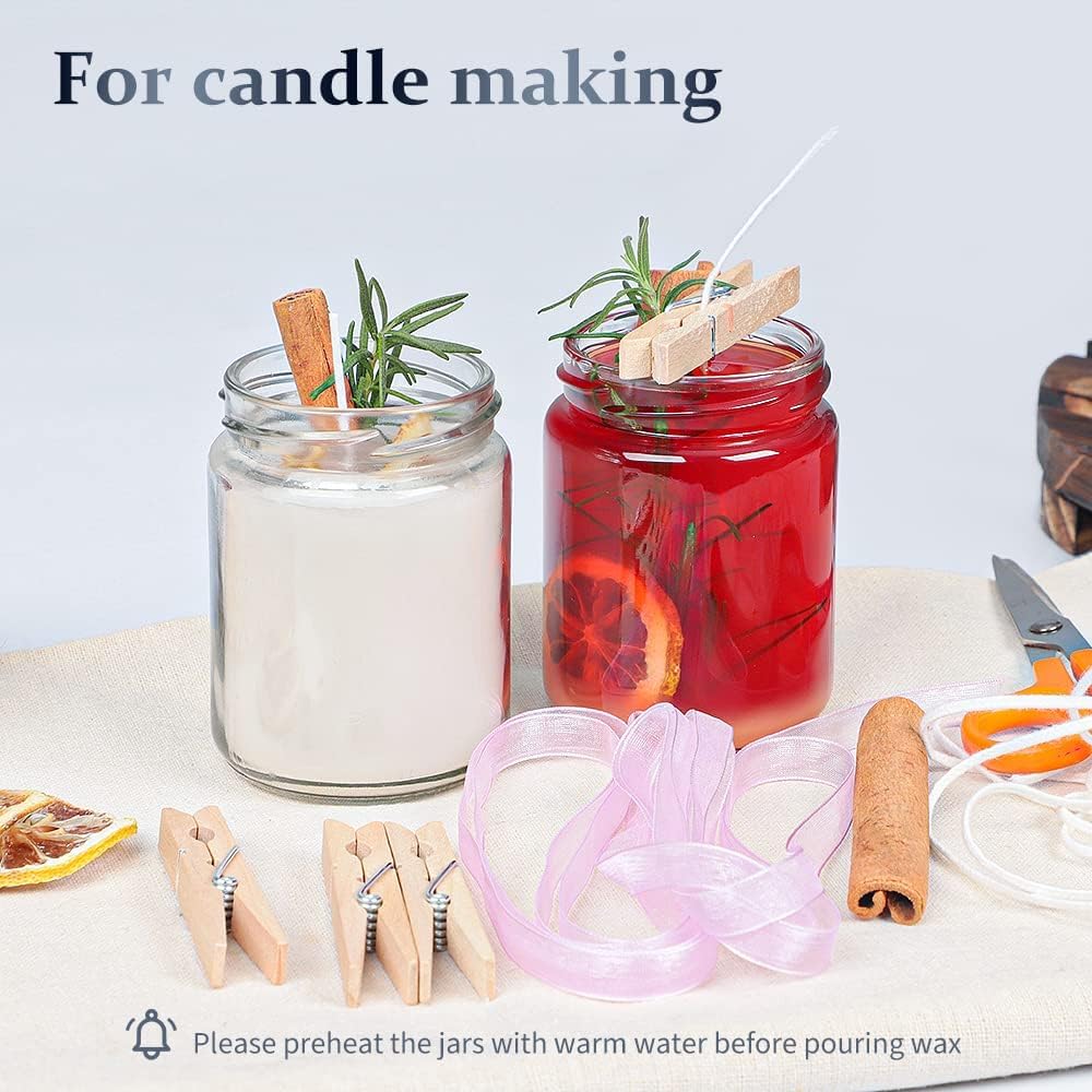 8 oz Small Glass Jars with Air - Candle Making Jars With Lids recension och pris