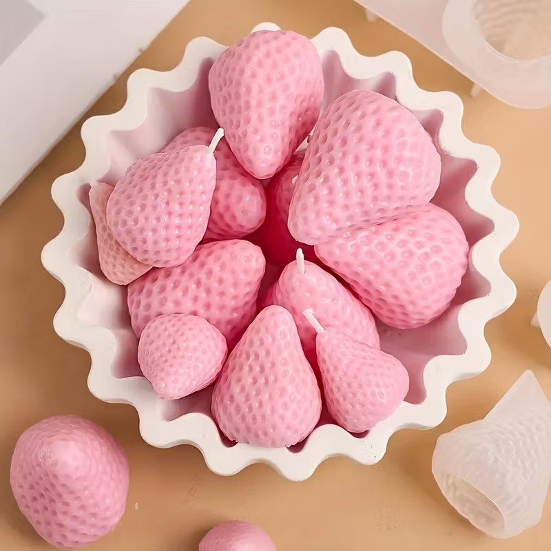 Strawberry Silicone Candle Mol - Candle Making Class recension och pris
