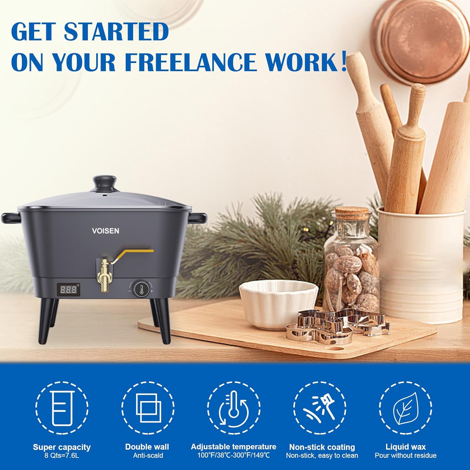8Qt Electric Wax Melter for Ca - Candle Making Wax Melter recension och pris