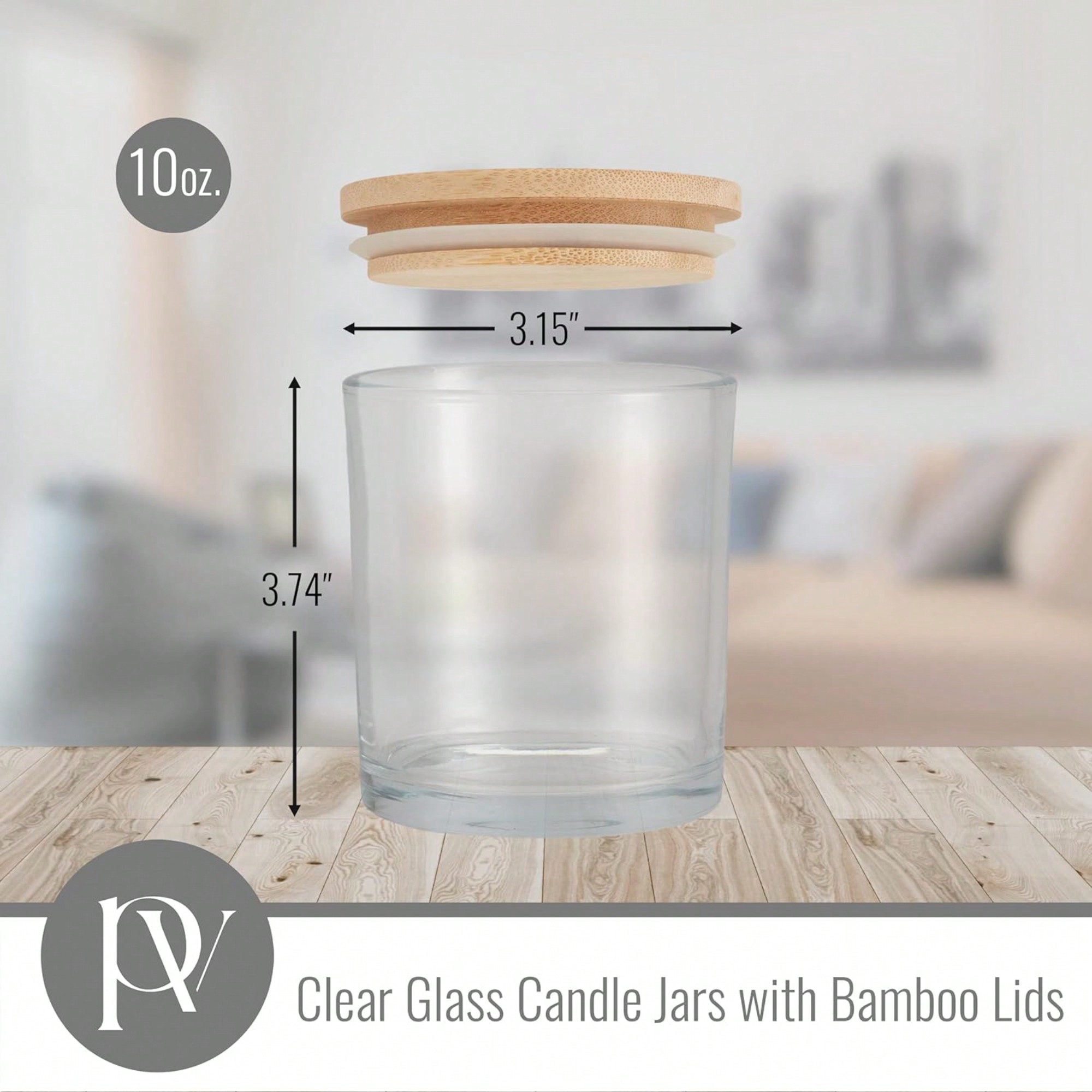 10 Oz. Glass Candle Jars With  - Candle Making Jars With Lids recension och pris