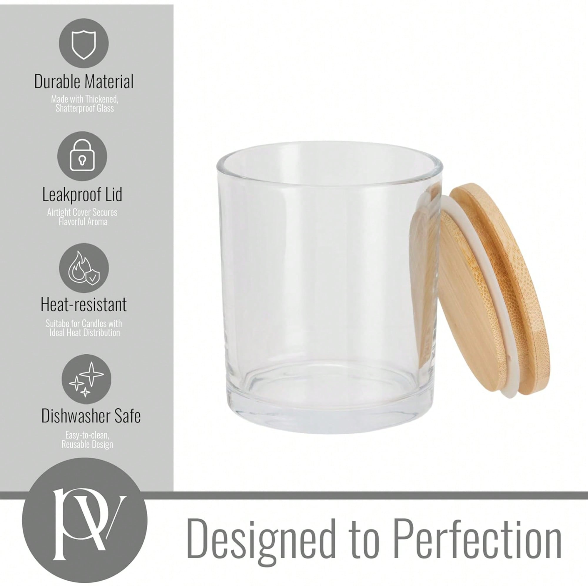 10 Oz. Glass Candle Jars With  - Candle Making Jars With Lids recension och pris