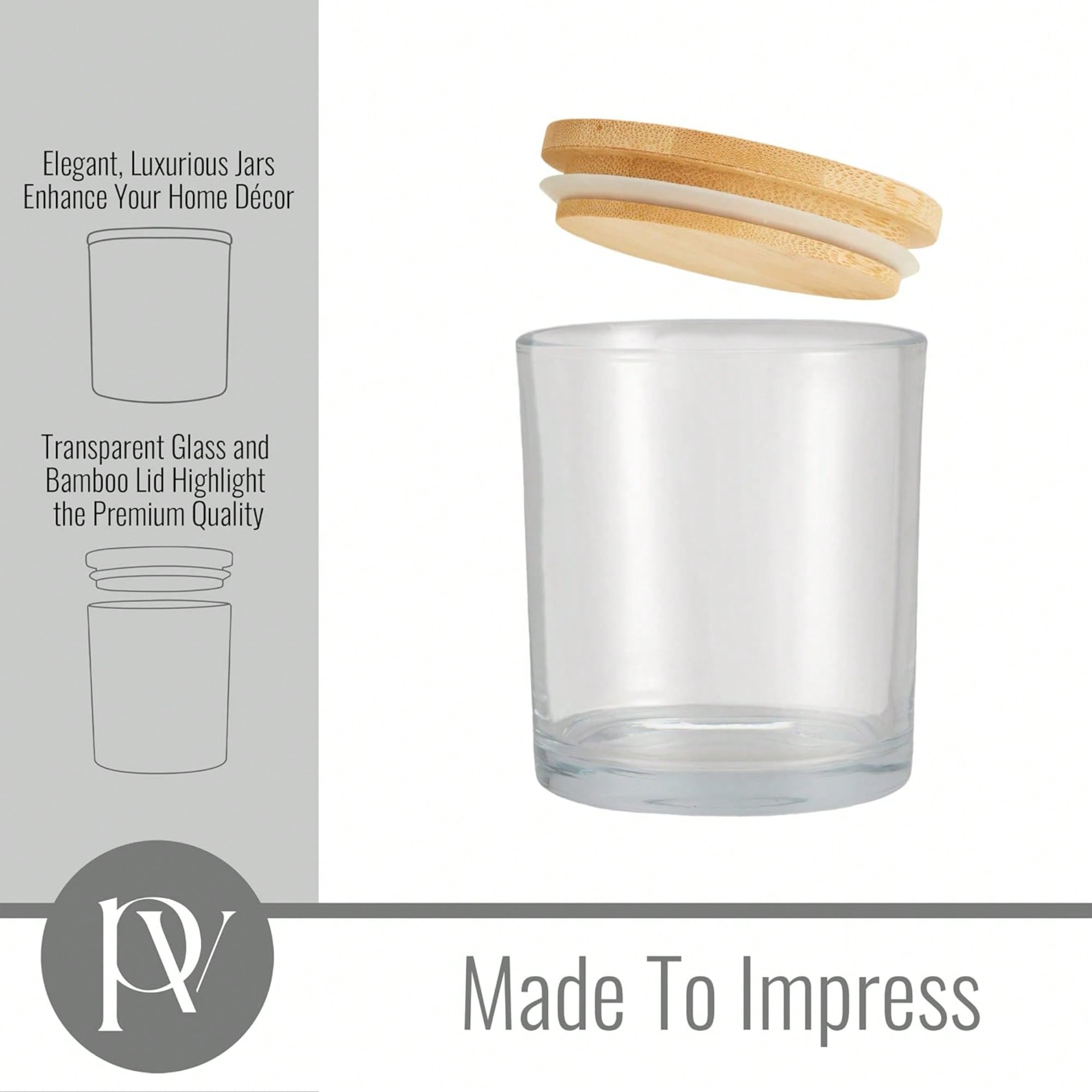 10 Oz. Glass Candle Jars With  - Candle Making Jars With Lids recension och pris