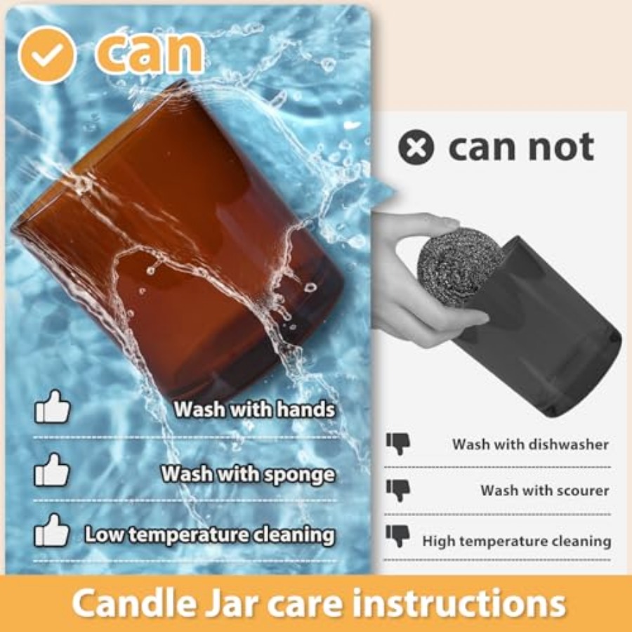14 OZ Thick Candle Jars for Ma - Candle Making Jars With Lids recension och pris