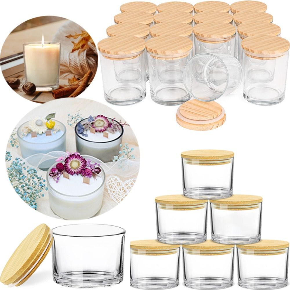 Clear Glass Candle Jars Small  - Candle Making Jars With Lids recension och pris