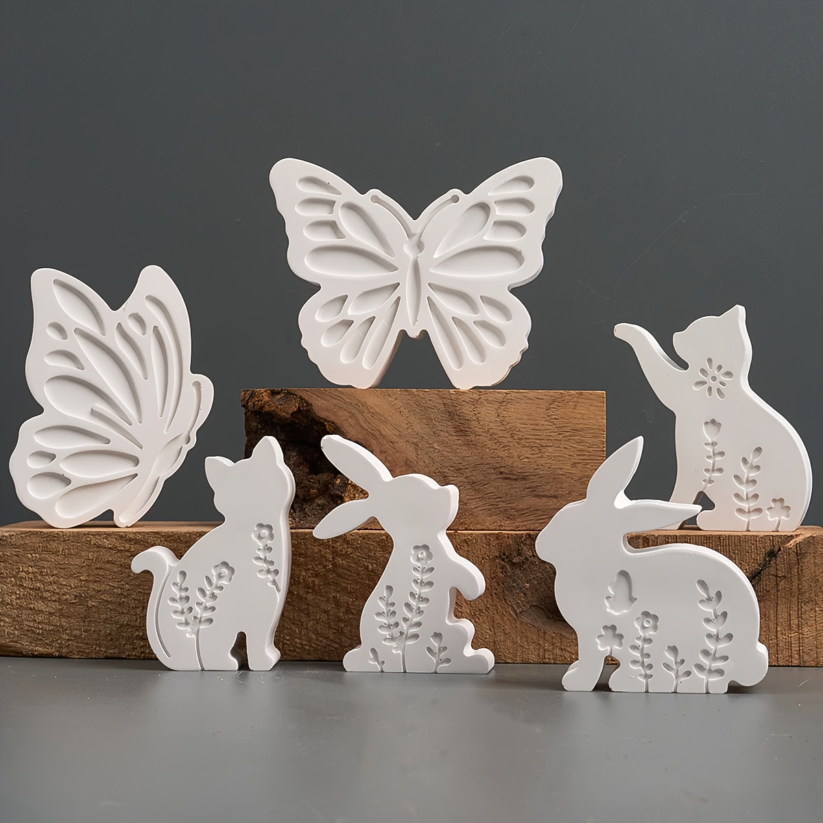 6pcs - 3D Rabbit and Kitten Si - Candle Making Class recension och pris
