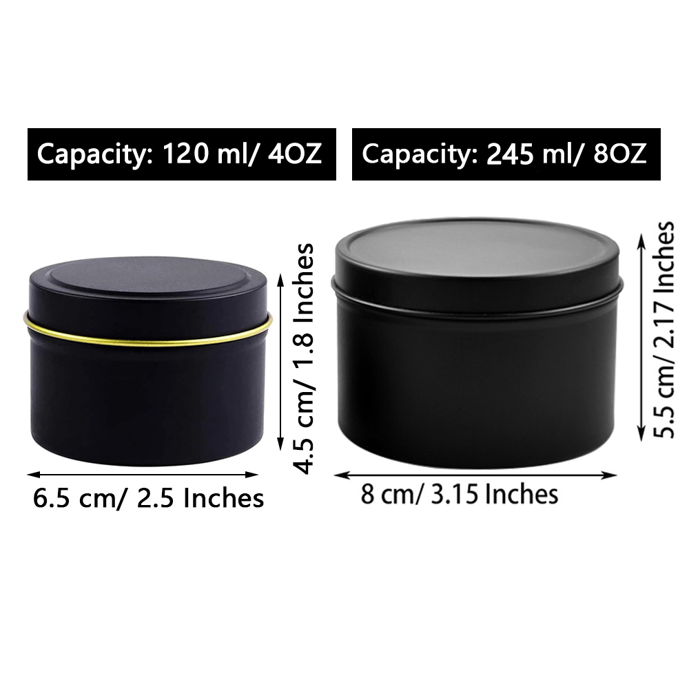 4oz/ 8oz Candle tins with lids - Candle Making Jars With Lids recension och pris
