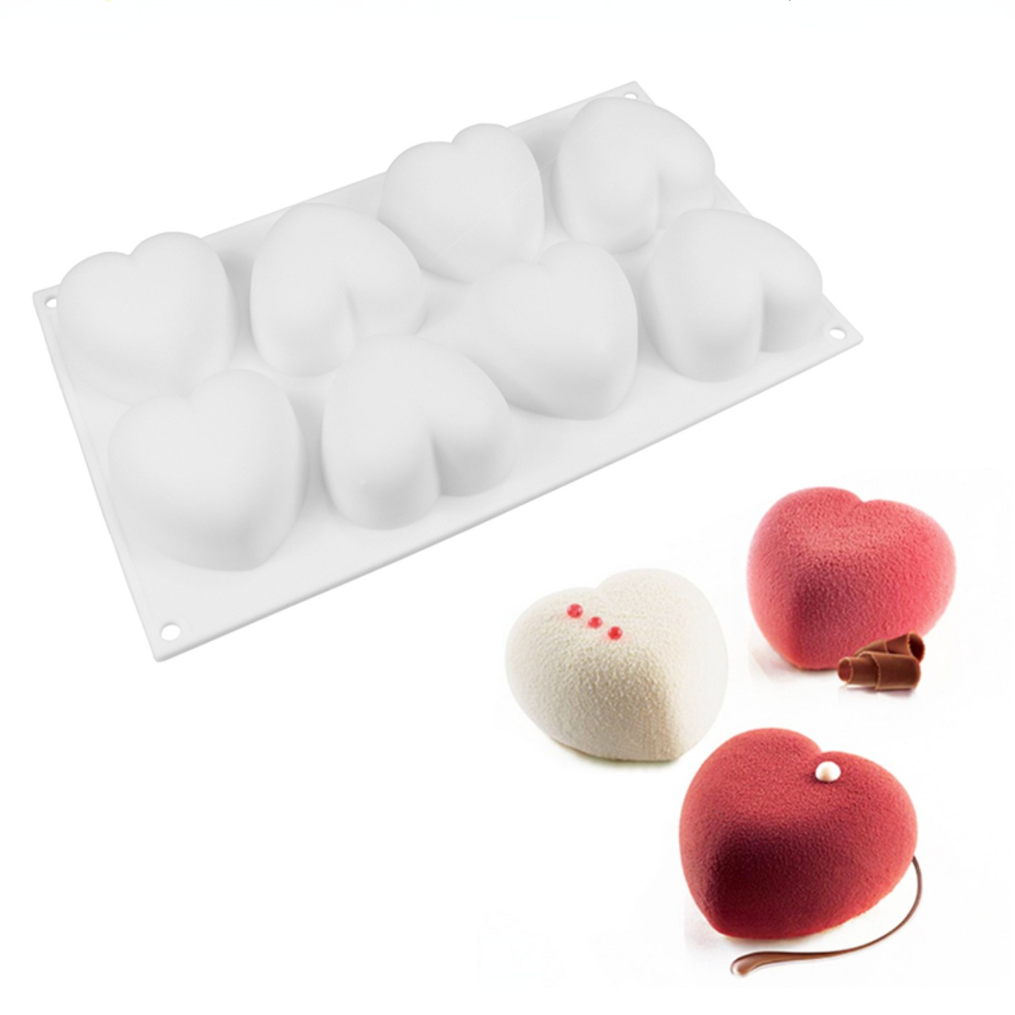 Love Heart Silicone Soap Mold  - Candle Making Accessories recension och pris
