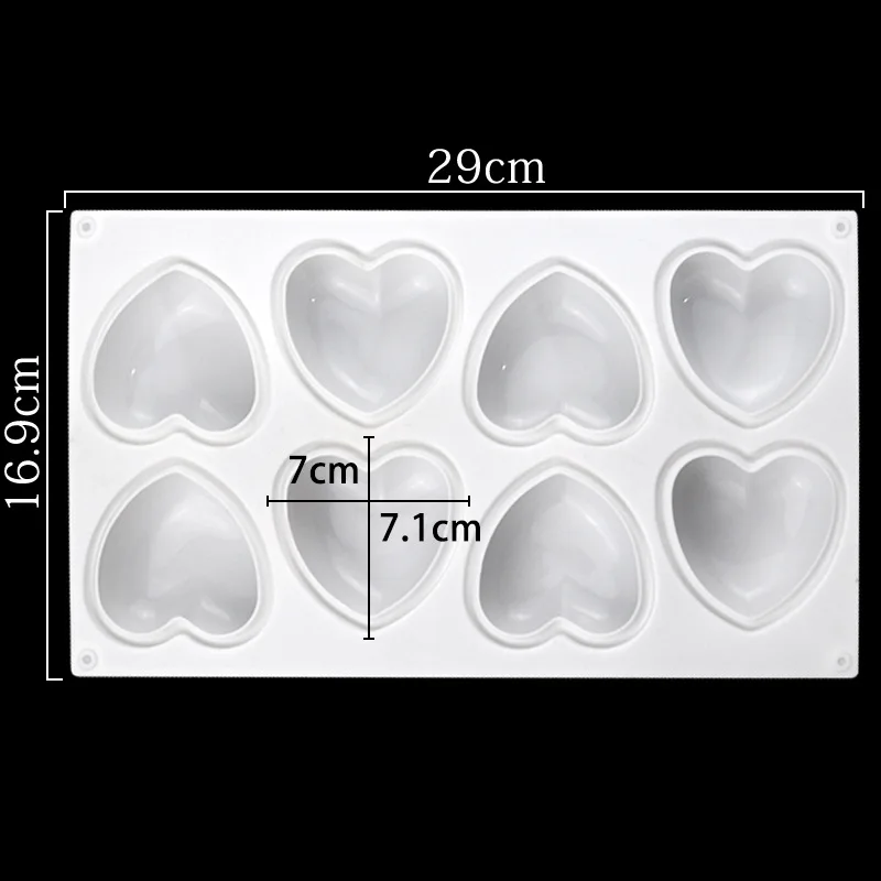 Love Heart Silicone Soap Mold  - Candle Making Accessories recension och pris