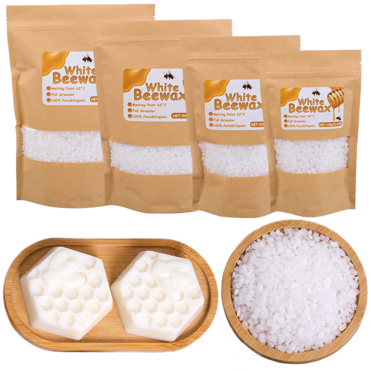 White Beeswax Pure Natural Gra - Candle Making Accessories recension och pris