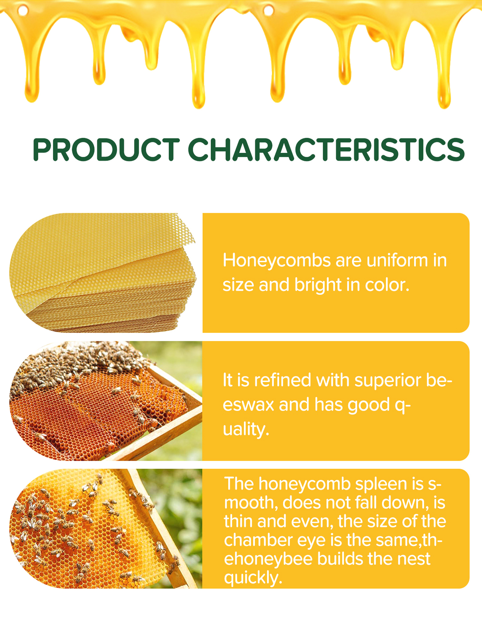 10Pcs Natural Honeycomb Bee Wa - Candle Making Wax Melter recension och pris