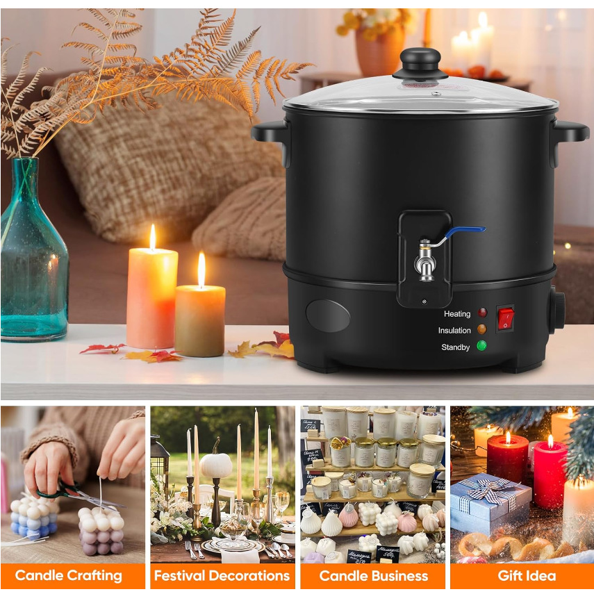 EU US Plug Electric Melting Ca - Candle Making Wax Melter recension och pris