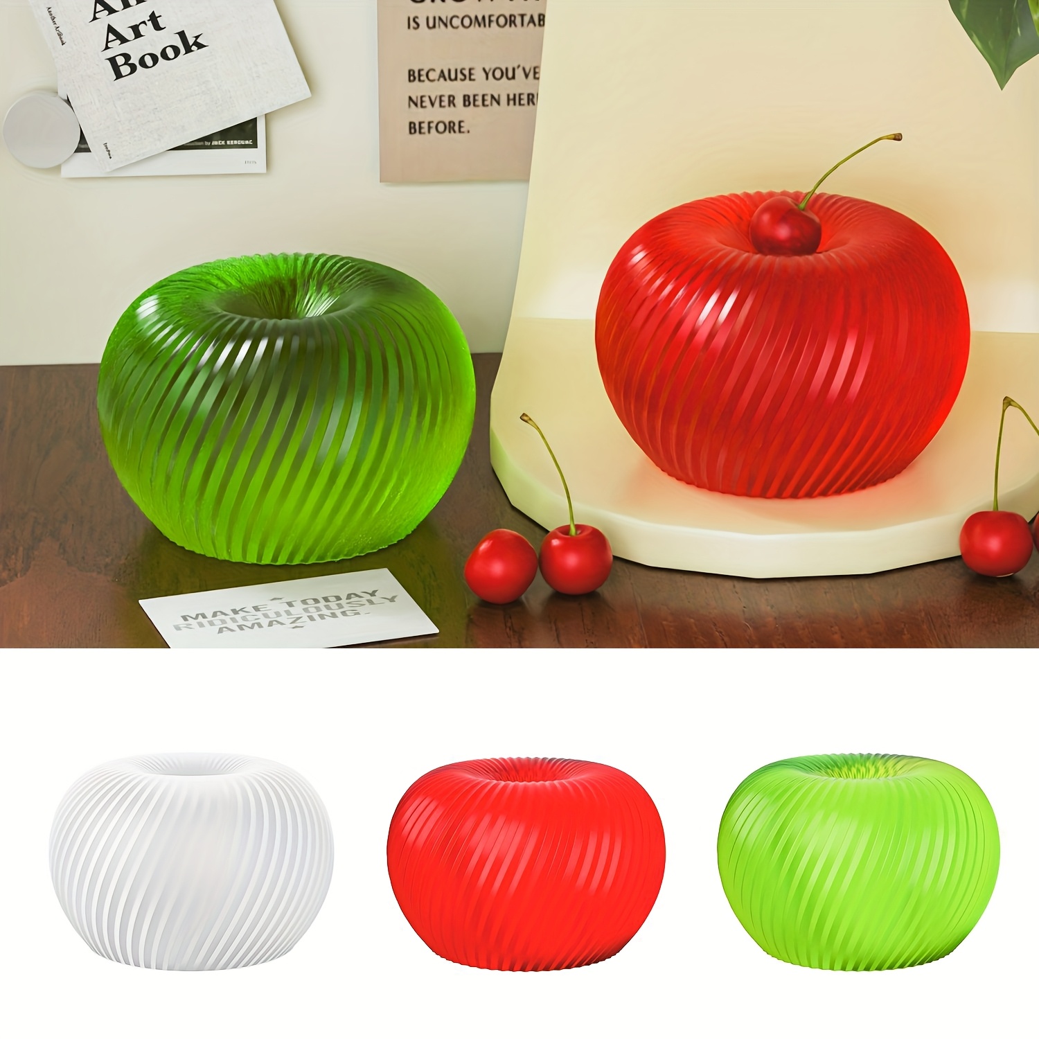 A trendy red apple silicone mo - Candle Making Class recension och pris