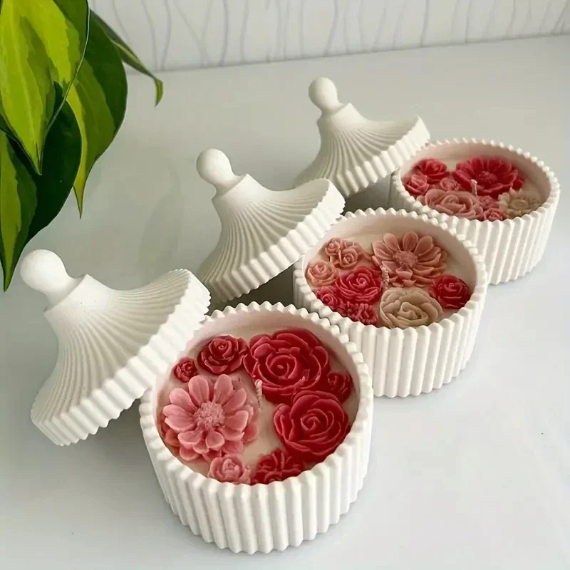 1 Set Silicone Candle Jar Mold - Candle Making Jars With Lids recension och pris