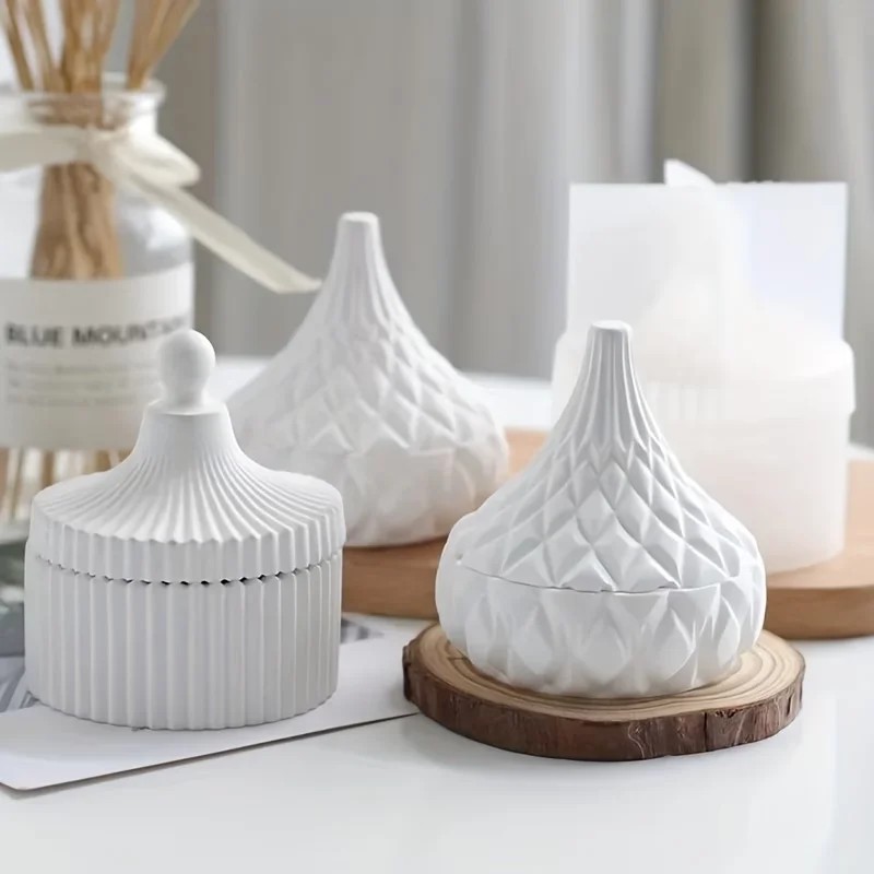 2026 Latest Models 2Pcs Silico - Candle Making Jars With Lids recension och pris